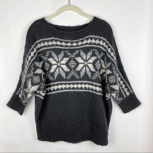 aerie Sweaters - Aerie Dolman Nordic Fair Aisle Pattern Sweater
